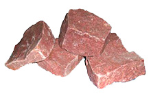 Камінці для лазні сауни малиновий кварцит