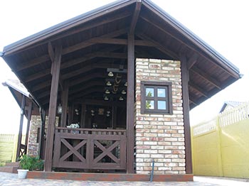 Строительство деревянной беседки в Запорожье